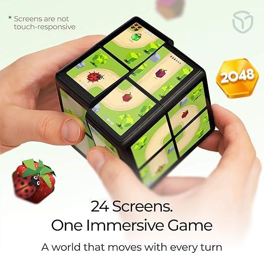 WOWCUBE Rubik's Edition - Handheld Game Console, 100+ Games and Apps for Teens and Adults (Ages 13+) - STEM Certified Mixed-Reality Entertainment System - 24 Screens Interactive Gaming Cube