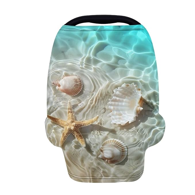 Beach Car Seat Cover Baby Privacy Nursing Covers,Breathable Breastfeeding Cover,Multi-use for Mother Nursing Apron Unverisal Fit Car Canopy Covers