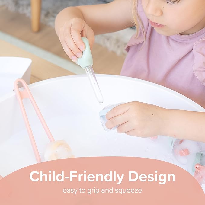 Inspire My Play 6 x Pastel Liquid Droppers For Kids Crafts - Sensory Play Pipettes for Kids - Sensory Play Toys and Accessories