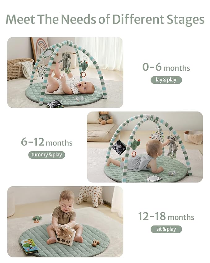 Baby Play Gym Mat + Baby Play Mats for Floor,50x50