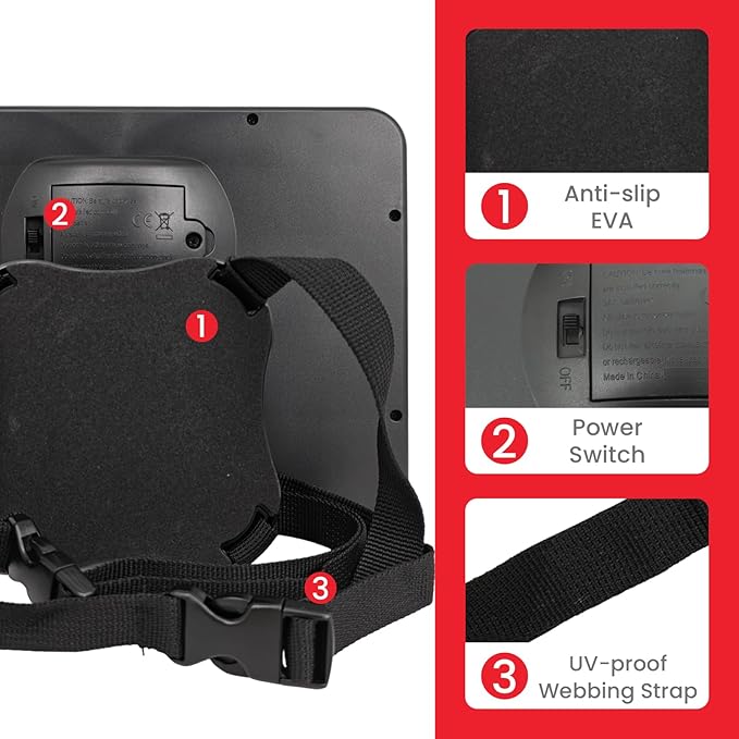 Baby Car Mirror with Light & Remote Control - Night Vision Rear Facing Car Seat Mirror, Clear Vision, 360° Rotation Rear Facing Car Seat Mirror, Shock and Shatter Resistant