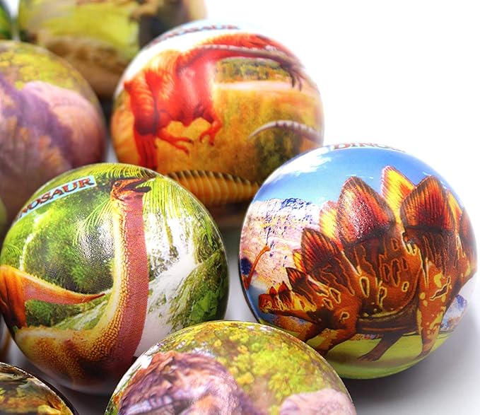 12 Pcs Stress Relief Toys Stress Balls for Adult Stress Relief Squeeze Fun Fidget Toys Animal Balls Cute for Birthday Party Office Christmas Stocking Stuffer Gift ADHD Autism Anxiety (Dinosaur)