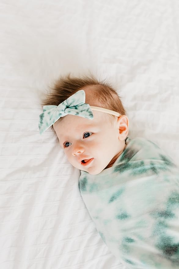 Copper Pearl Baby Bows: Stylish Headbands for Baby Girls, Premium Soft and Stretchy Baby Headbands, Perfect for Newborns, Trendy Designs - Bahama