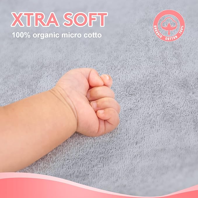 TBEZY Baby Hooded Towel with Unique Animal Design Ultra Soft Thick Cotton Bath Towel for Newborn (Elephant)