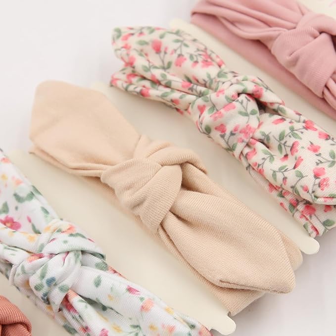 KIDOCHEESE Baby Headbands Soft Stretchy Baby Girl Bows Newborn Infant Toddler Headwrap Hair Accessories