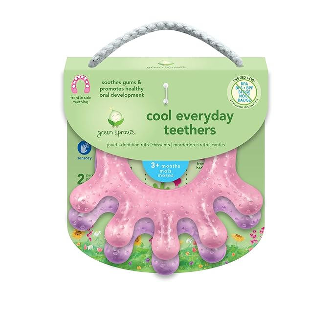 I Play, Teether Pink Purple Hand, 2 Count