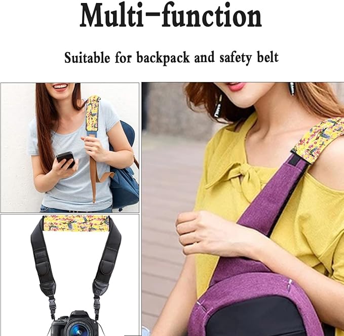 Hummingbird Seat Belt Cover for Adult Kids,2 Pcs Travel Cushion Seatbelt Pad Fashion Car Interior Crossbody Decor Protector