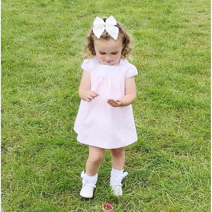 4 PCS Sailor Bow Hair Clips for Kids Girls Women Linen cotton Hair Bow Alligator Clips Baby Toddler Girl Mom Hair Accessories (Green Spring)