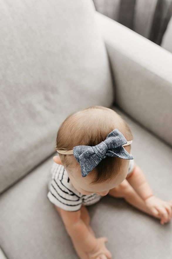 Copper Pearl Classic Baby Bow Denim