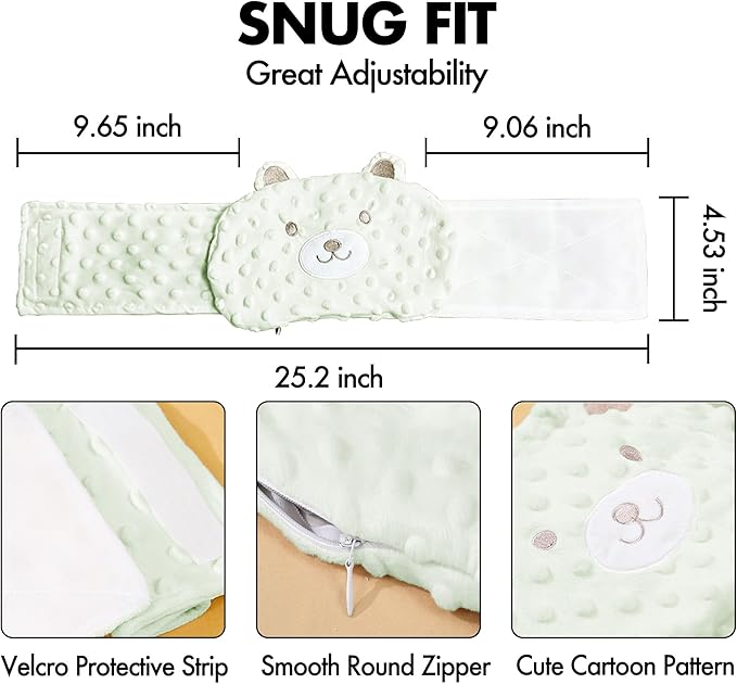 Baby Colic Relief Gripe Belt Seed Heating Pad with Gentle Warmth Tummy Wrap for Soothing Gas and Upset Stomach (Green, 0m+)