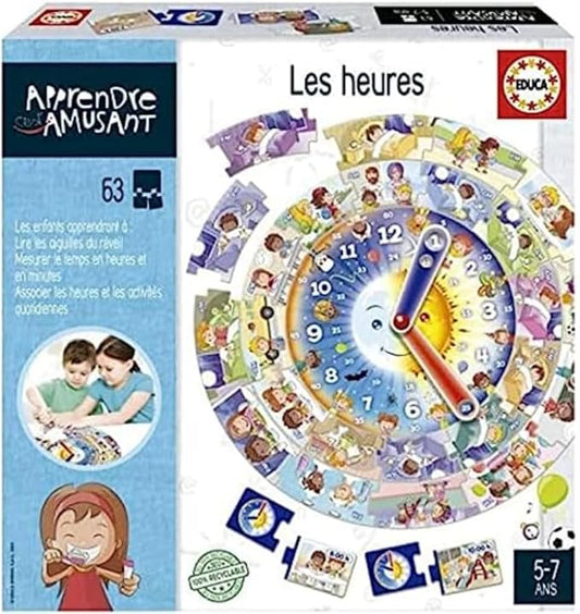 Educa - Learning is Fun: The Hours, Educational Game for Children from 5 Years Old Who Will Learn to Tell Time, Handle Hands and Practice Concepts of Time (19601).