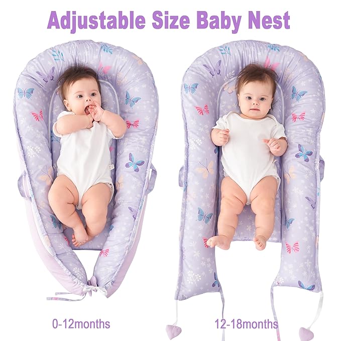 Viviland Baby Lounger Snuggle Me Lounger Fits 0-24 Months Newborn Infant Babies, Butterfly