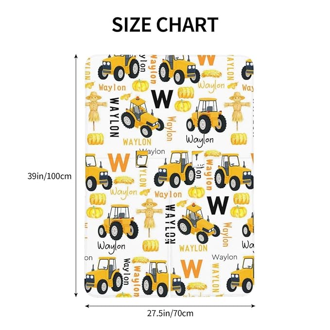 Personalized Tractor Baby Car Seat Cover for Boys, Custom Strollers Carseat Canopy with Name, Nursing Covers for Breastfeeding, Tractor Car Seat Canopies for Newborn Infant, New Mom Gifts