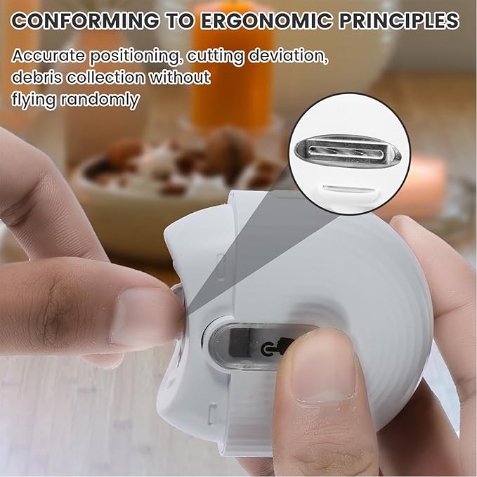 Electric Nail Clipper，Automatic Nail Trimmer with Nail Scraps Storage，with Light and 2 Speeds Nail Sharpener Rechargeable Nail Cutter Safety Fingernail Trimmer for Baby Kids Adults Seniors
