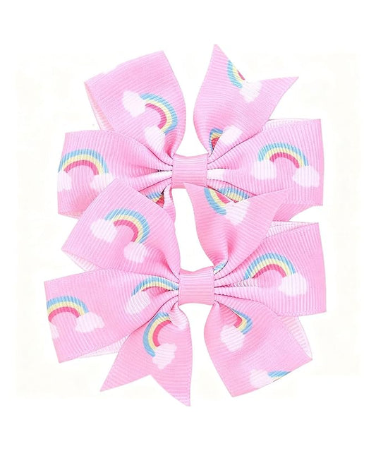 Baby Rainbow Cloud Headband Girls Hair Clips Pin Cloud Hair Band Rainbow Headwear BBG17 (Hair Clips-D)