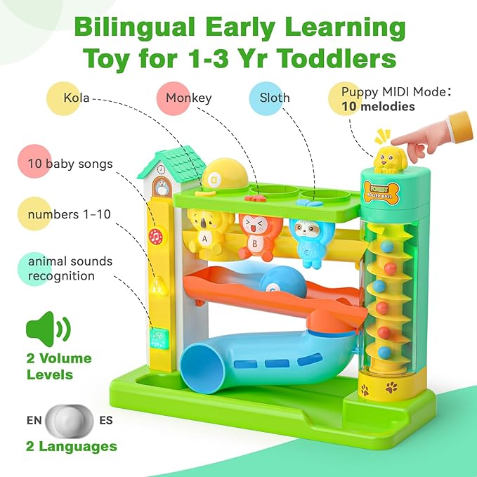 Musical Baby Toys for 1 Year Old Boy Gifts, 1st Birthday Gift First Present for One Yr, Pound A Ball Development Toy for 9-12-18 Months, Interactive Learning Toddler Toys for 1 Year Old Boys Girls