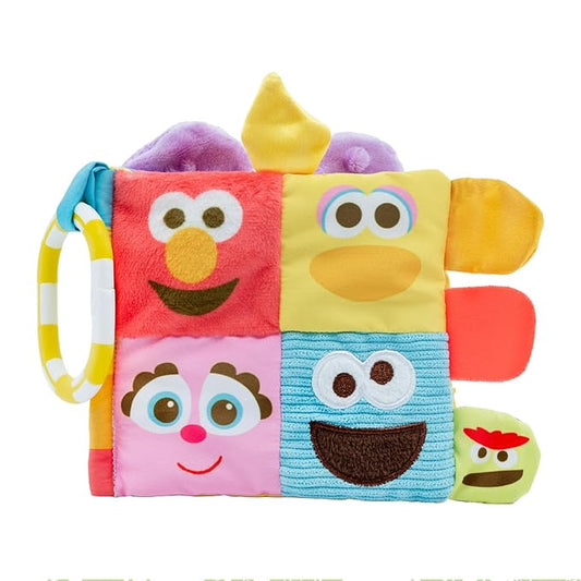 Kids Preferred Sesame Street Soft Book Featuring Your Favorite Characters with Sensory Materials and Multiple Tabs to Keep Baby Engaged – 11 Inches – Surface Washable