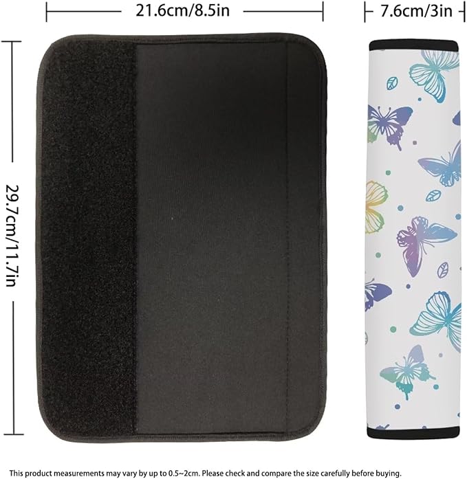 Butterfly Seatbelt Cover Purple Strap Padding 4 Piece Women's Car Seat Belt Cover Seat Belt Pads Soft Comfortable Seat Belt Shoulder Belt Cover Car Accessories Decoration