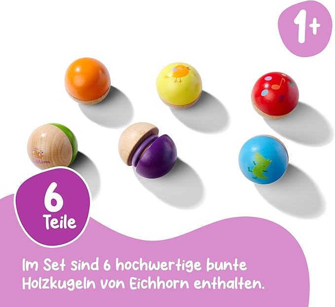 Eichhorn 100003487 Musical Wooden Balls Multi-Coloured
