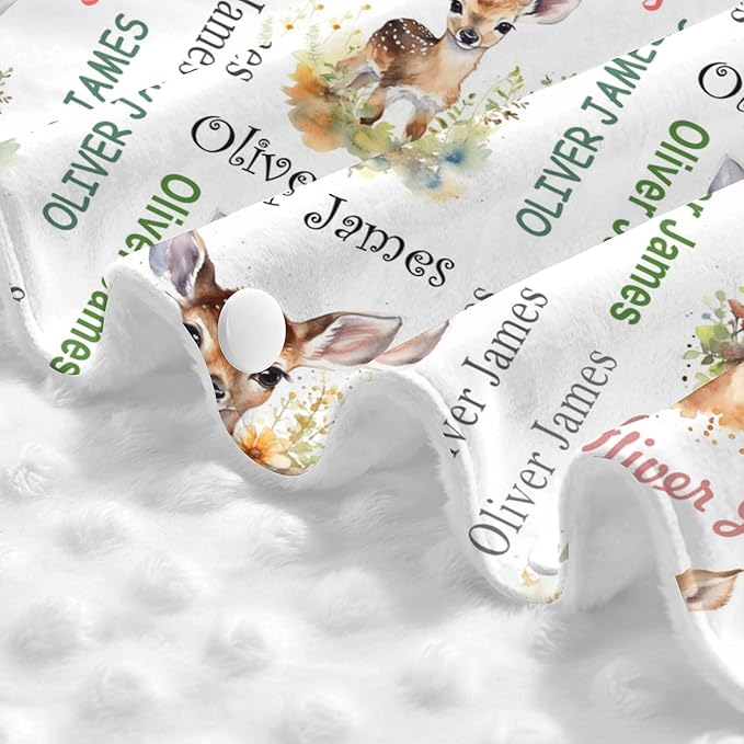 Personalized Baby Car Seat Cover Winter Custom Minky Carseat Cover Boy Girls with Name Deer Carseat Canopy Customized Car Seat Canopy Infant Carrier Covers Nursing Cover Toddler Blanket