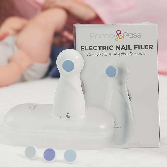 Primo Passi Baby Electric Nail Filer | Baby Nail Trimmer | Grooming Kit for Newborn Toddler and Kids Fingernails & Toes