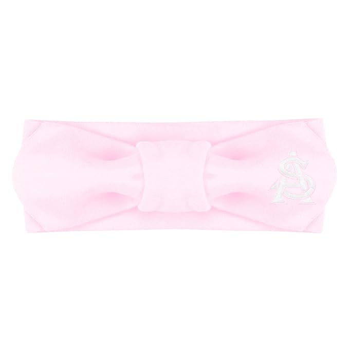 Creative Knitwear Arizona State Sun Devils Infant Girls Pink Solid Hair Knot Headband Embroidered Logo - Size Newborn - 4T