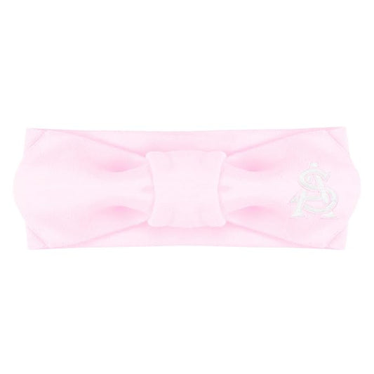 Creative Knitwear Arizona State Sun Devils Infant Girls Pink Solid Hair Knot Headband Embroidered Logo - Size Newborn - 4T
