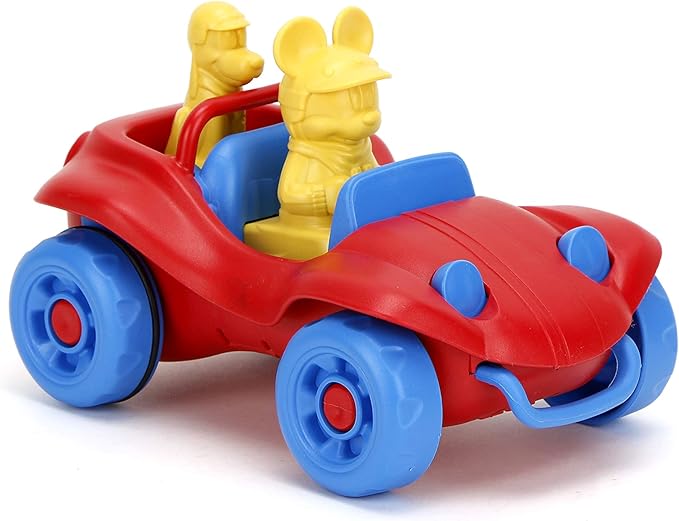 Green Toys Disney Baby Mickey Mouse Push Toy - Pretend Play, Motor Skills, Kids Toy Vehicle. Safe for Babies and Toddlers. No BPA, phthalates, PVC. Dishwasher Safe, Recycled Plastic, Made in USA.