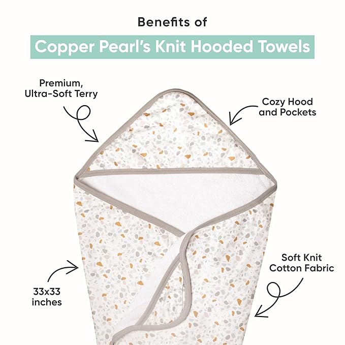Copper Pearl Premium Knit Hooded Bath Towel Millie