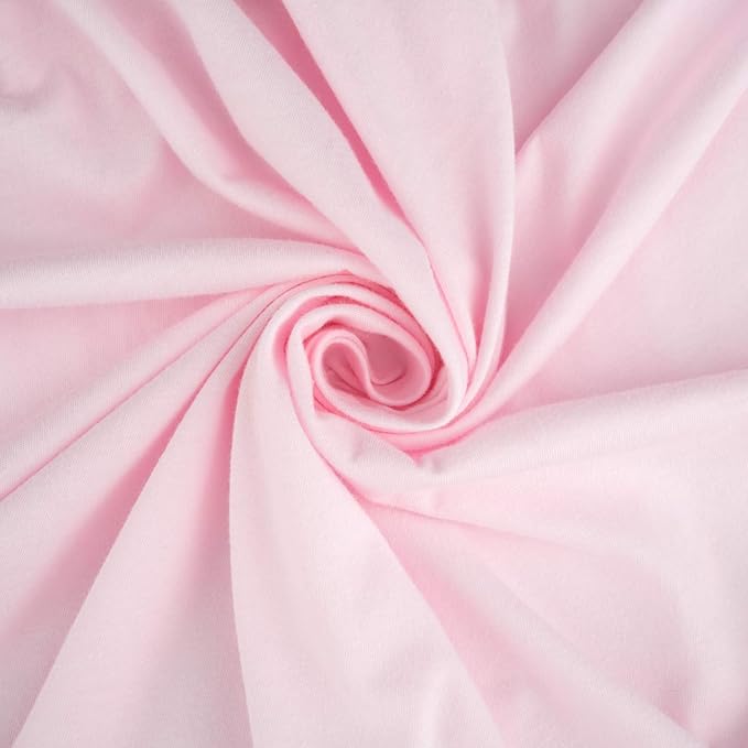 SheetWorld Fitted 100% Cotton Jersey Pack N Play Sheet 29 x 42, Baby Pink, Made in USA