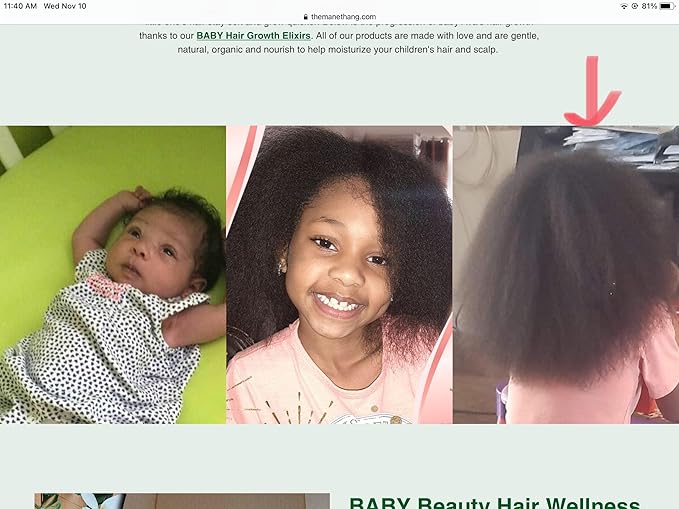 Baby Hair Growth Oil - Organic Newborn Oil with Coconut, Olive, Castor, and Tea Tree Oils