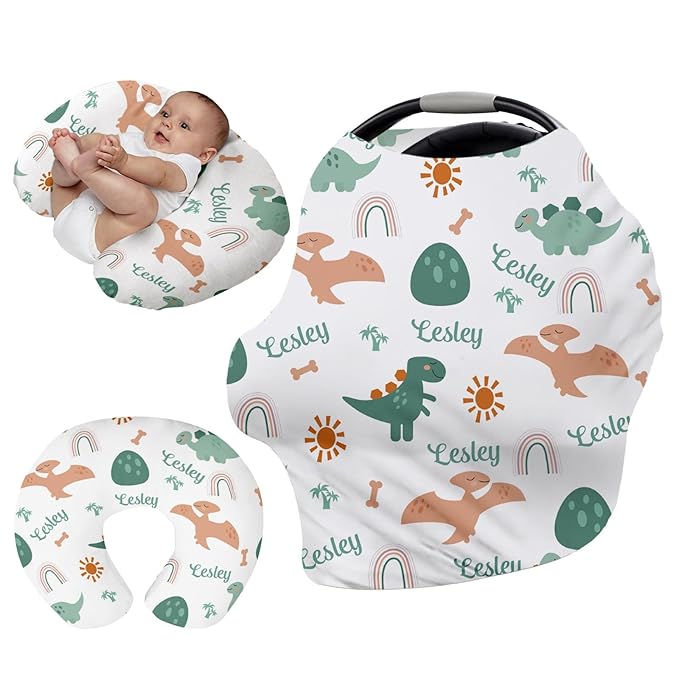 Custom Name Car Seat Canopy - Baby Car Seat Covers, Infant Stroller Cover, Carseat Canopy Christmas Birthday Gifts for Girls and Boys(27"x29")