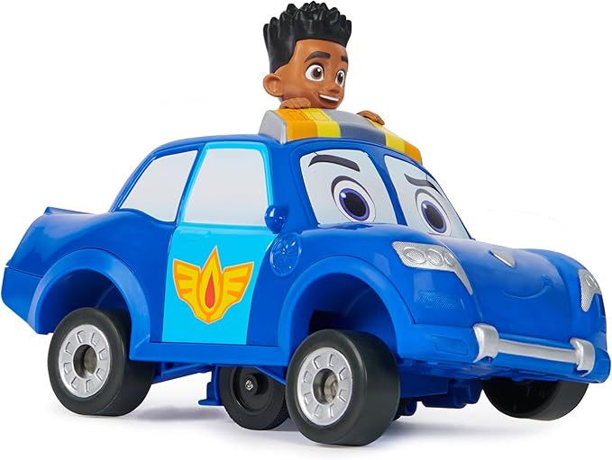 Disney Junior Firebuds, Jayden and Piston Toy Car with Pull-Back Feature and Doughnut Drift Action, Kids’ Toys for Boys and Girls Aged 3 and Up