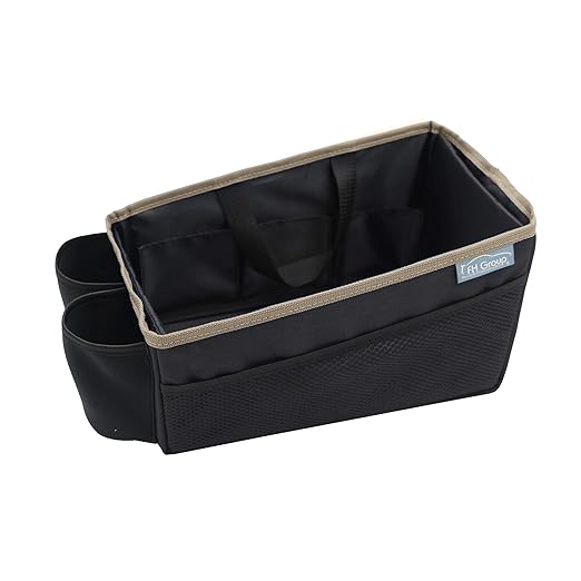 FH Group E-Z Travel Multi-Use Tote Car Seat Organizer with Cup Holder (Beige) FH1135