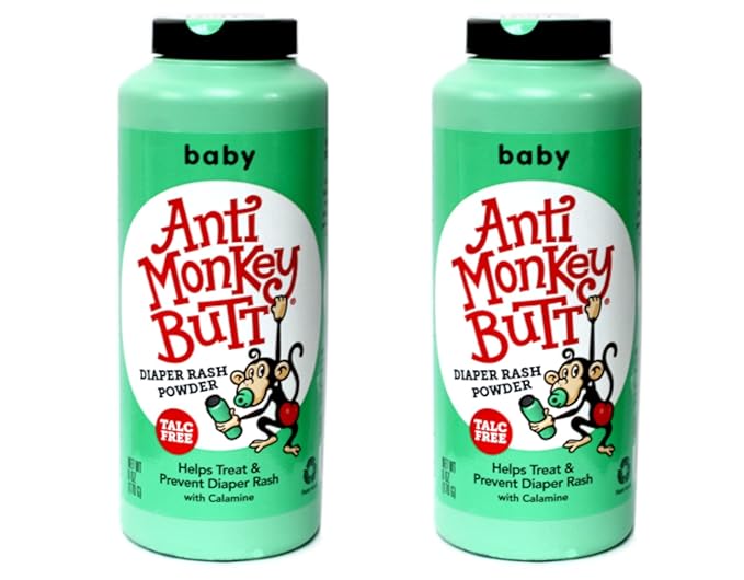 Baby Anti-Monkey Butt Diaper Rash Powder, 6oz. Bottle - by Anti Monkey Butt