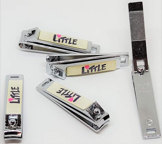 LITTLE BRAND KID'S DELUXE STAINLESS STEEL NAIL CLIPPERS W/FILE FOR INFANT, TODLER, KID'S, BABY, CHILD (MADE IN KOREA) (12)