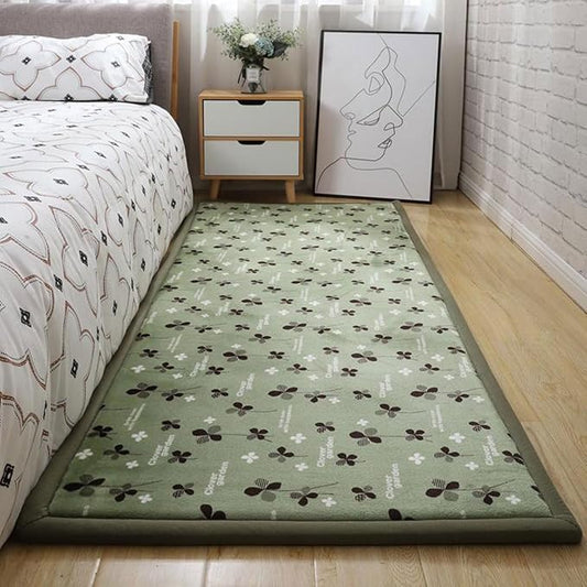Play Crawling mat for Nursery Baby, Extra Soft Activity Floor Mat for Kids Playroom Bedroom-Four Leaf clover-60 * 150cm