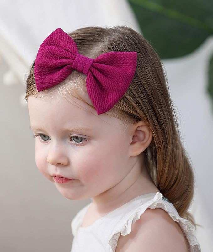 Toptim Baby Girl's Headbands and Bows for Newborn Infant Toddler Photographic Accessories (4.1“ Bows)