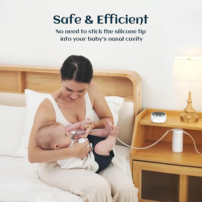 X-Bosak Electric Baby Nasal Aspirator - Hospital Grade Mucus Remover with 9 Suction Levels, USB-C Rechargeable, Night Light & Nursery Rhymes, BPA-Free Silicone Tips