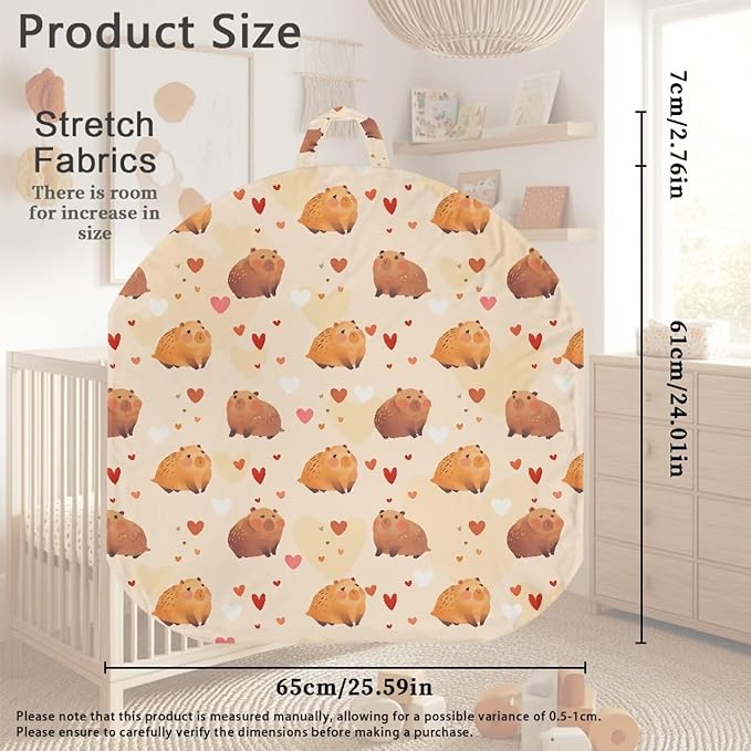 Newborn Lounger Cover, Removable Newborn Lounger Cover Soft Baby Lounger Slipcover Reusable Infant Lounger Pillow Cover for Boys Girls Capybara