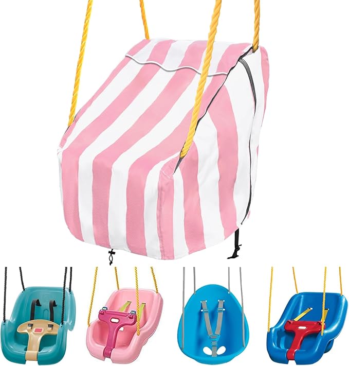okcool Outdoor Toddler Swing Seat Cover for Little Tikes Baby Swing Seat,Outdoor Baby Swing Cover,A Wide Selection of Cute Colors and Patterns,Pink
