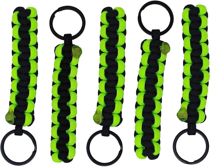 BubbasGarageTv - Large Heavy Duty Paracord Zipper Pulls (Lime Green)