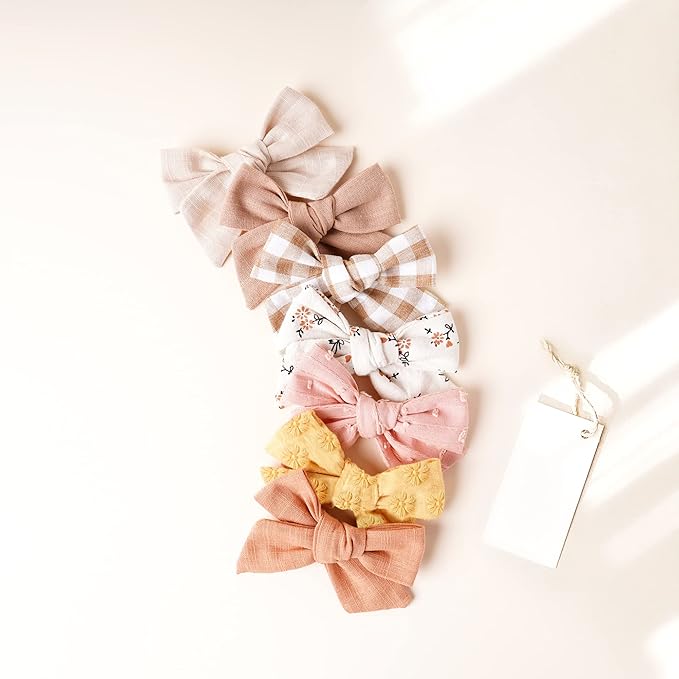 Niceye 24 PACK Baby Girl Hair Clips Set, Hair Bows Barrettes Handmade Accessories Alligator Clip for Babies Infant Toddlers Kids in Pairs