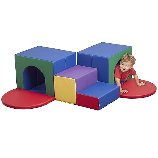 ECR4Kids SoftZone Corner Tunnel Maze Foam Play Climber