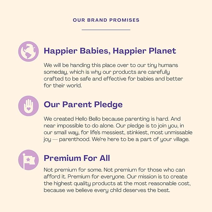 Hello Bello Baby Premium Shampoo & Wash, Gentle Soft Lavender Scent, 10oz Bottle
