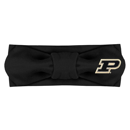 Creative Knitwear Purdue Boilermakers Infant Girls Black Solid Hair Knot Headband Embroidered Logo - Size Newborn - 4T