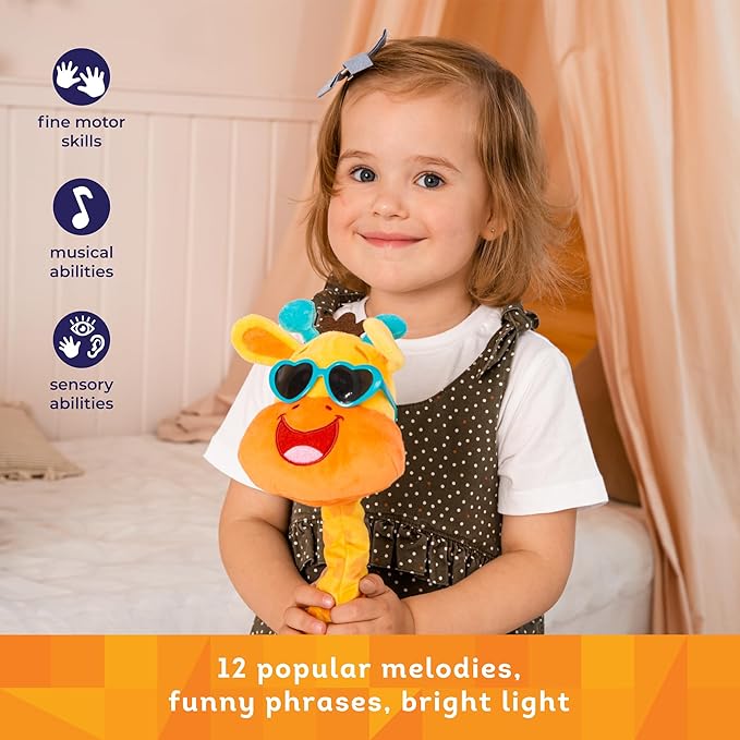 Kids Hits Dancing Giraffe Toy – Musical Light-Up Animal with Songs, Phrases & Movement – Interactive Toy for Toddlers Age 2+