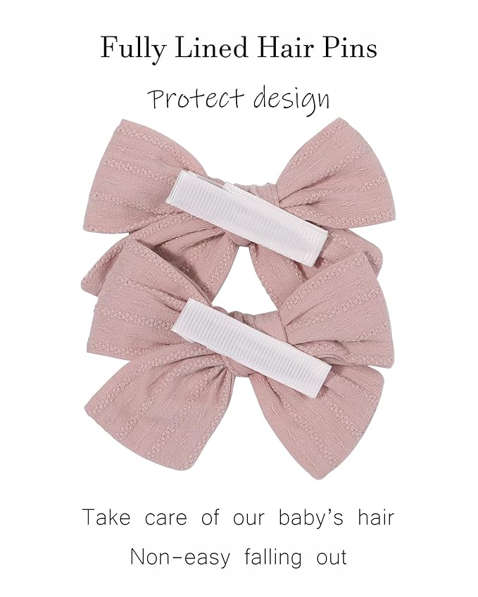 Jollybows 20 Peices Hair Bows for Girls Baby Pigtail Fully Lined Clips Toddler Alligator Kids Teens Barrettes Accessories