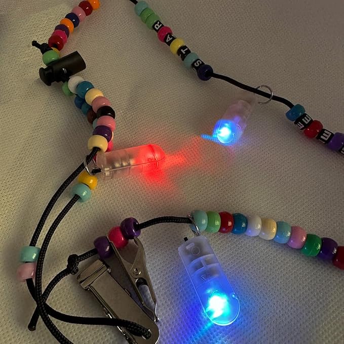 Mougee Flow Star Clip - Carry Your Flow Star Around in Style - Adjustable Length, Heavy Duty Clips, LED Light (Rainbow)