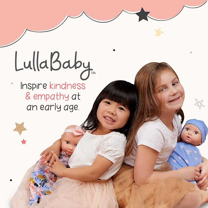 LullaBaby – 14-Inch Bath Doll – Fair Skintone & Blonde Hair Baby Boy Doll with Accessories – Soft Plush Body – Real Water Play – Tub Toy – Kids Ages 2+